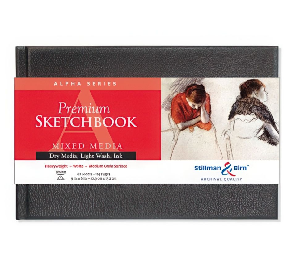 Stillman &amp; Birn - Premium Sketchbook - ALPHA Range - Hard Bound - 9&quot;x6&quot; Landscape