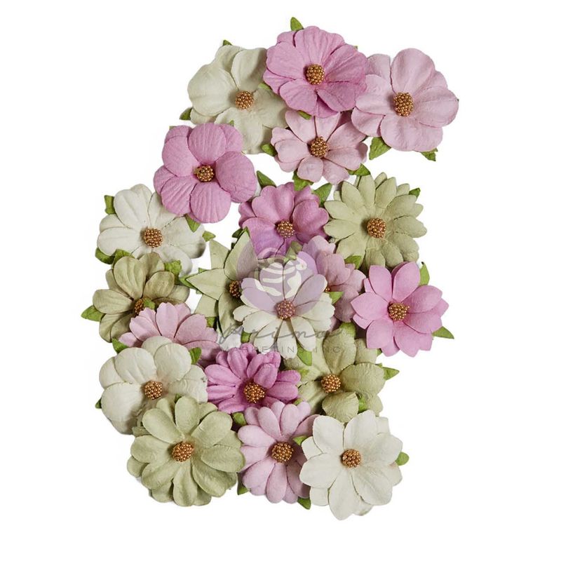 Prima Marketing - Paper Flowers - Serene Petals - Morning Hush