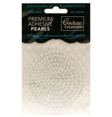Couture Creations - Premium Adhesive Pearls - 3mm - Stunning Silver