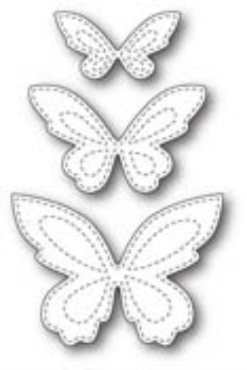 Poppystamp Dies - Stitched Buttefly Trio