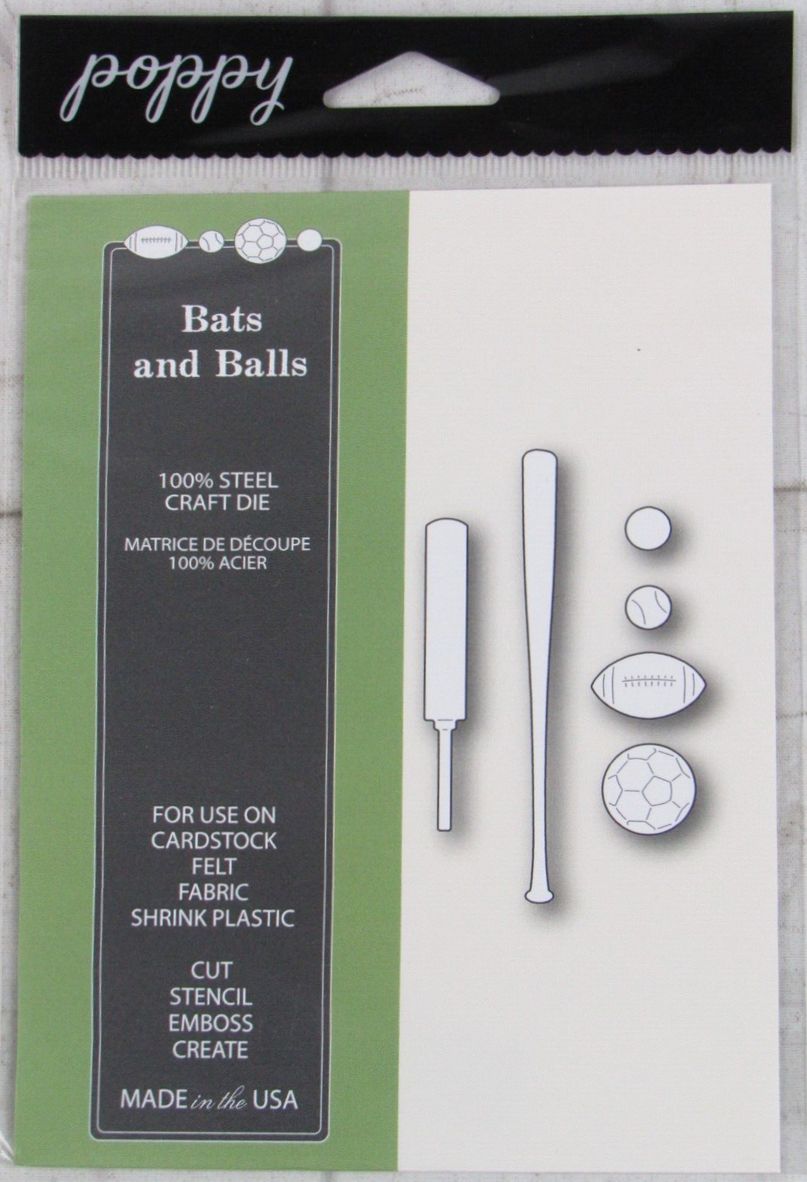 Poppystamp Dies - Bats and Balls