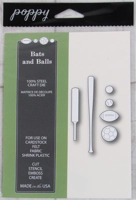 Poppystamp Dies - Bats and Balls