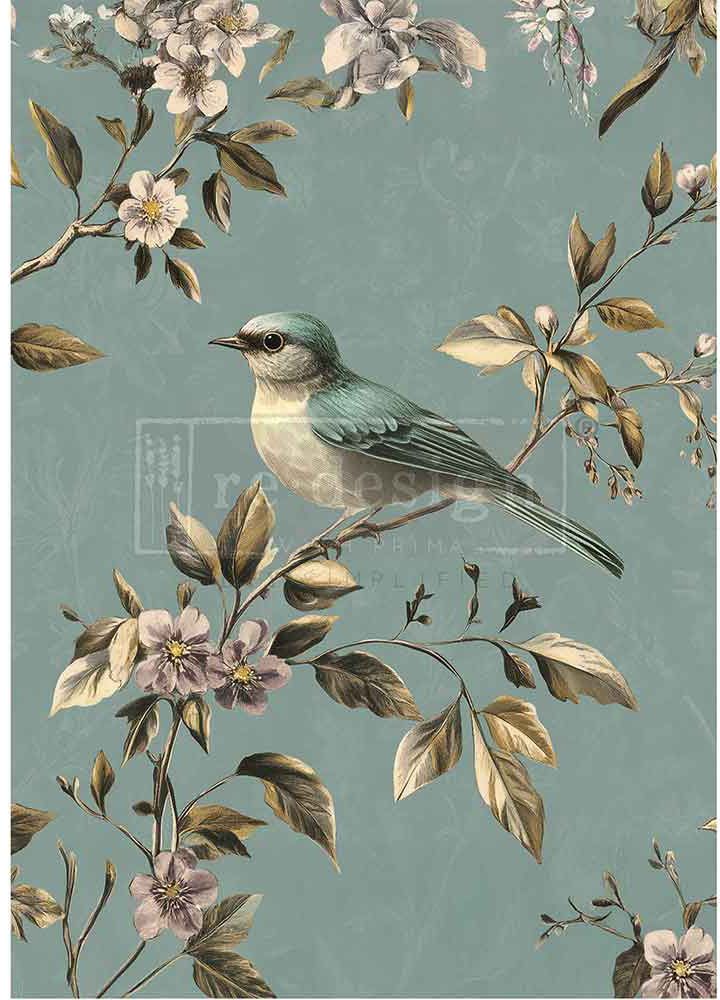 Prima Marketing Re-Design - A1 Decoupage Fibre Sheet - Blue Song