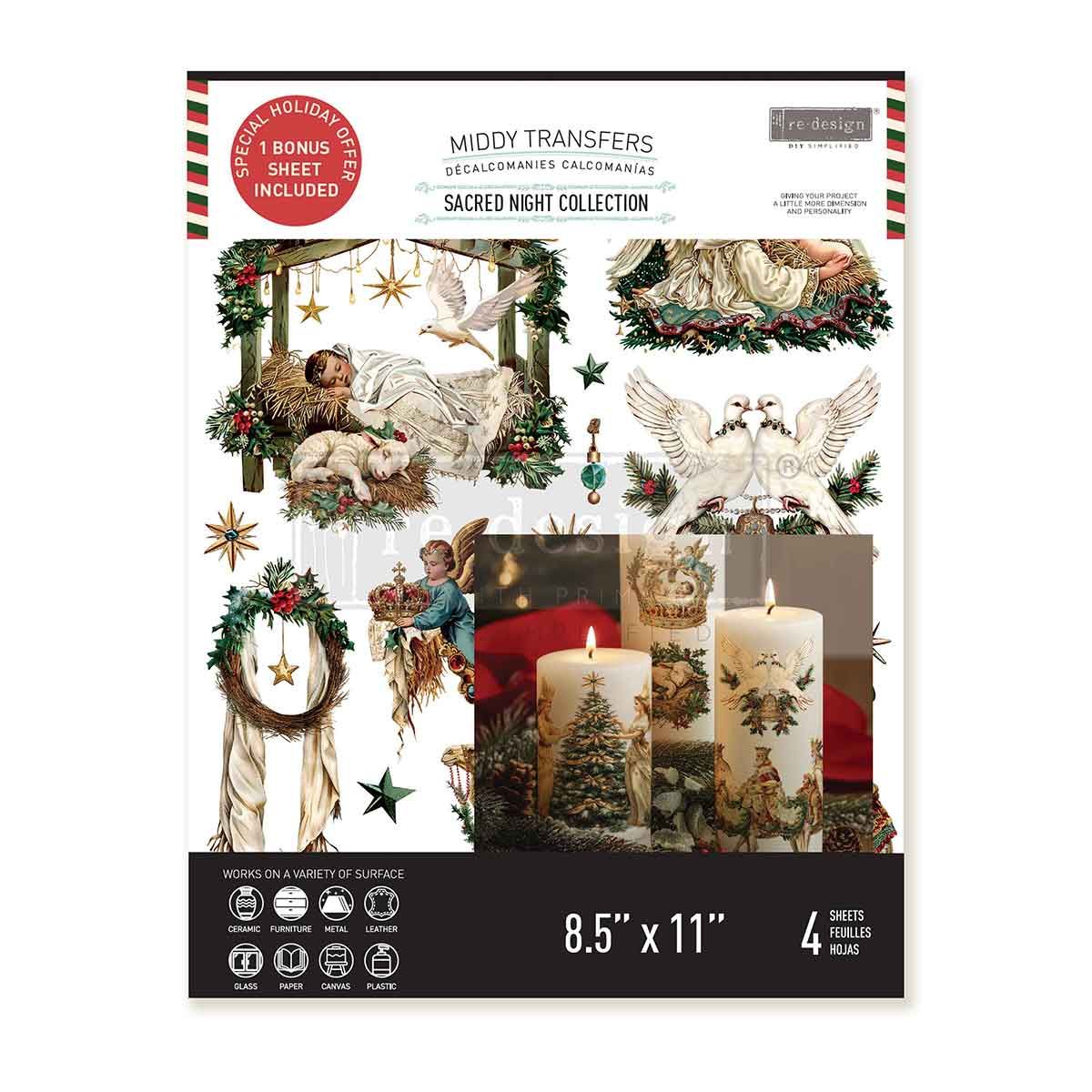 Prima Marketing Re-Design - Middy Decor Transfer - Sacred Night Collection