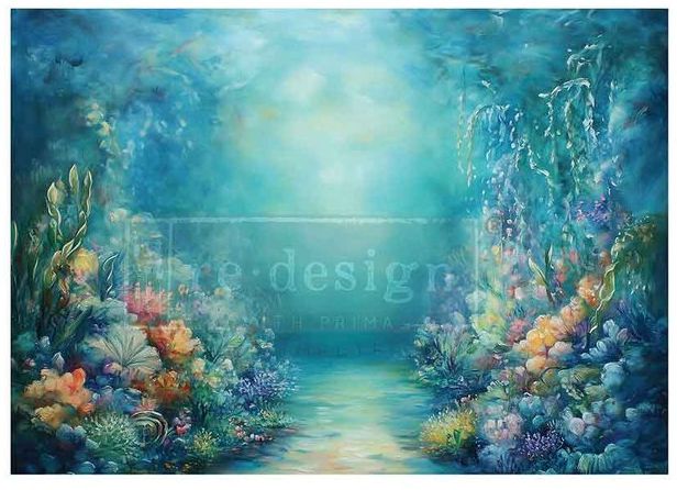 Prima Marketing Re-Design - A1 Decoupage Fibre Sheet - Beneath the Blue