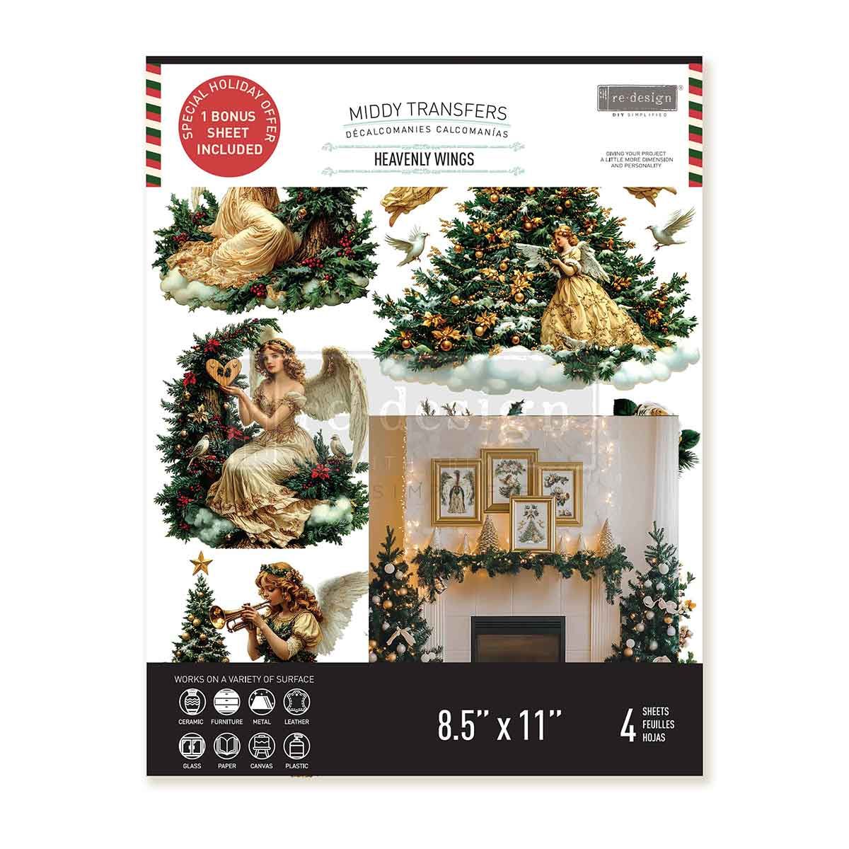Prima Marketing Re-Design - Middy Decor Transfer - Heavenly Wings