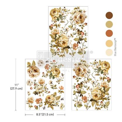Prima Marketing Re-Design - Middy Decor Transfer - Belle Epoque Blooms