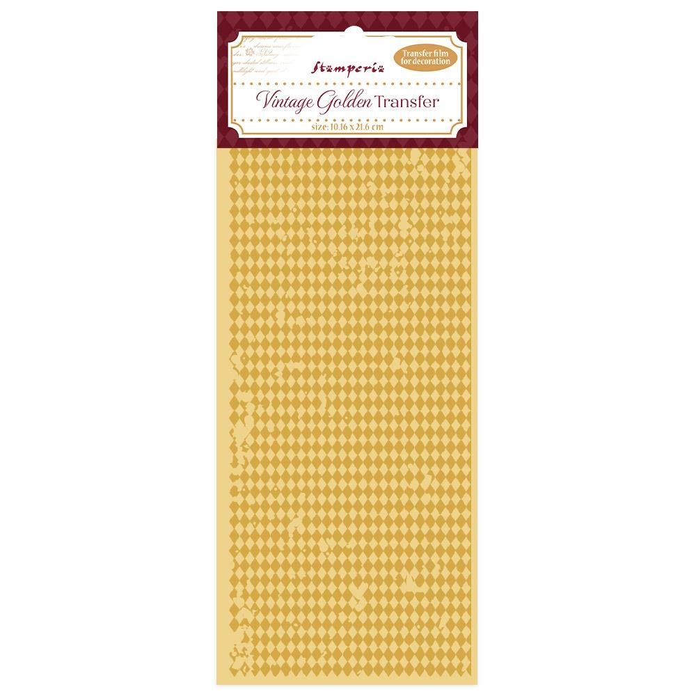 Stamperia - Vintage Golden Transfer - 10 x 21cm - Rhombuses Pattern