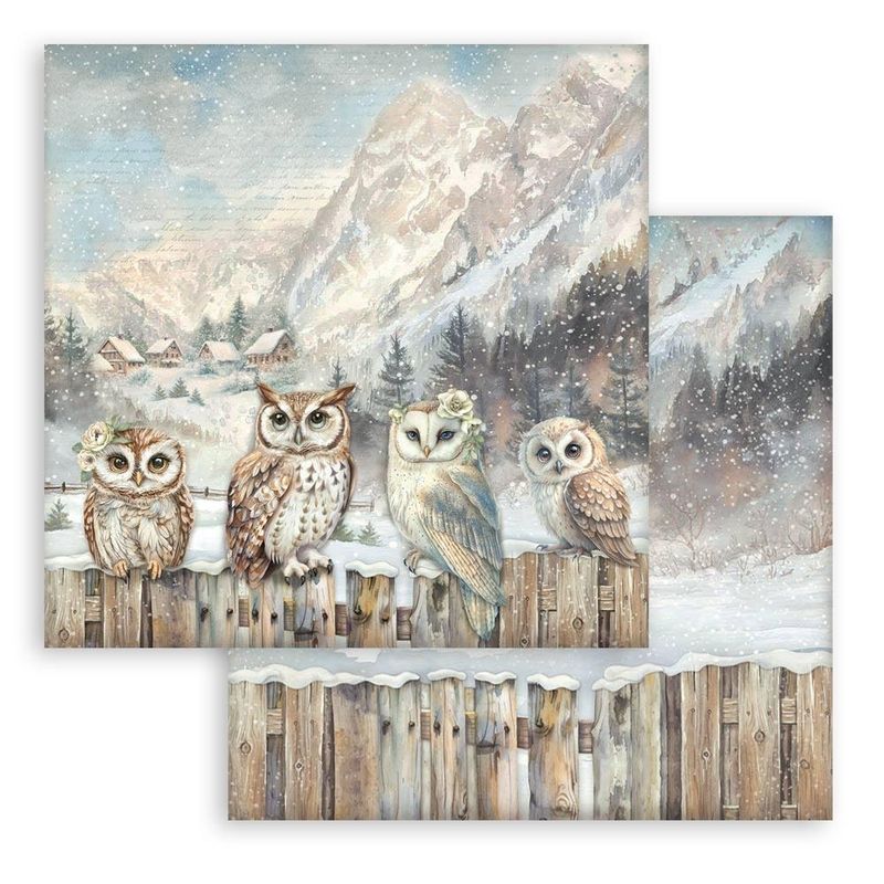 Stamperia - The Owl&#39;s House - 12&quot;x12&quot; Double-sided Paper - Owls