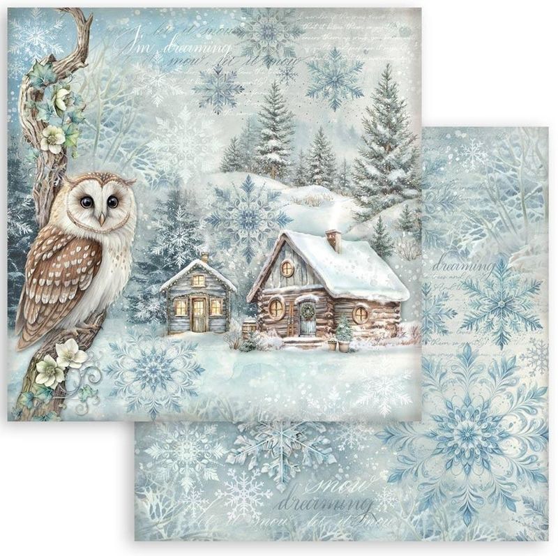 Stamperia - The Owl&#39;s House - 12&quot;x12&quot; Double-sided Paper - Cottage
