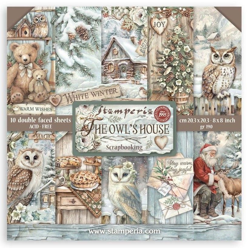 Stamperia - The Owl&#39;s House - 8&quot;x8&quot; Double-sided Paper Pad