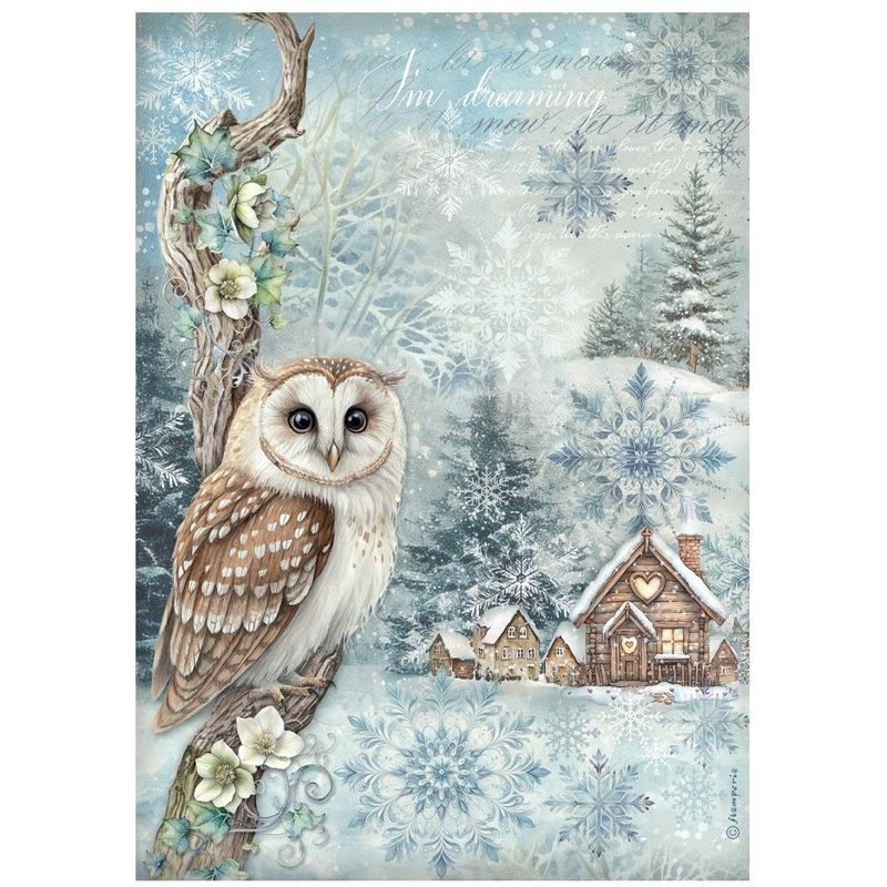 Stamperia - The Owl&#39;s House - A4 Rice Paper - Owl