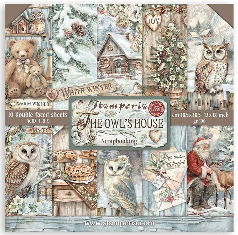 Stamperia - The Owl&#39;s House - 12&quot;x12&quot; Double-sided Paper Pad