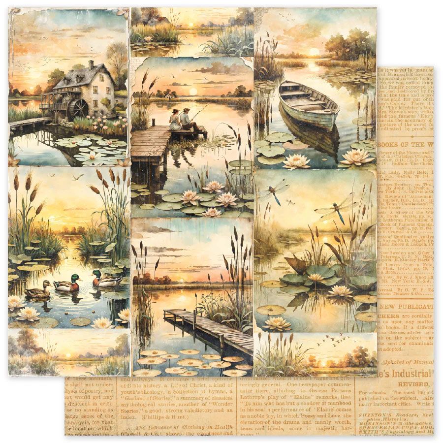 Paper Rose - 12&quot;x12&quot; Double-sided Paper - Lakeside Memories - C