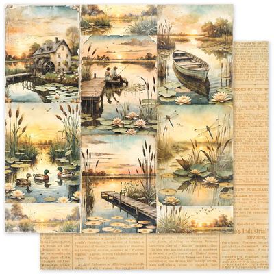 Paper Rose - 12&quot;x12&quot; Double-sided Paper - Lakeside Memories - C
