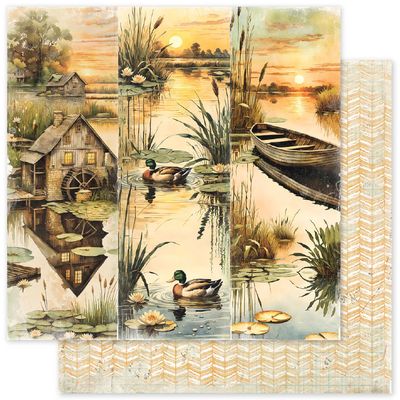 Paper Rose - 12&quot;x12&quot; Double-sided Paper - Lakeside Memories - F