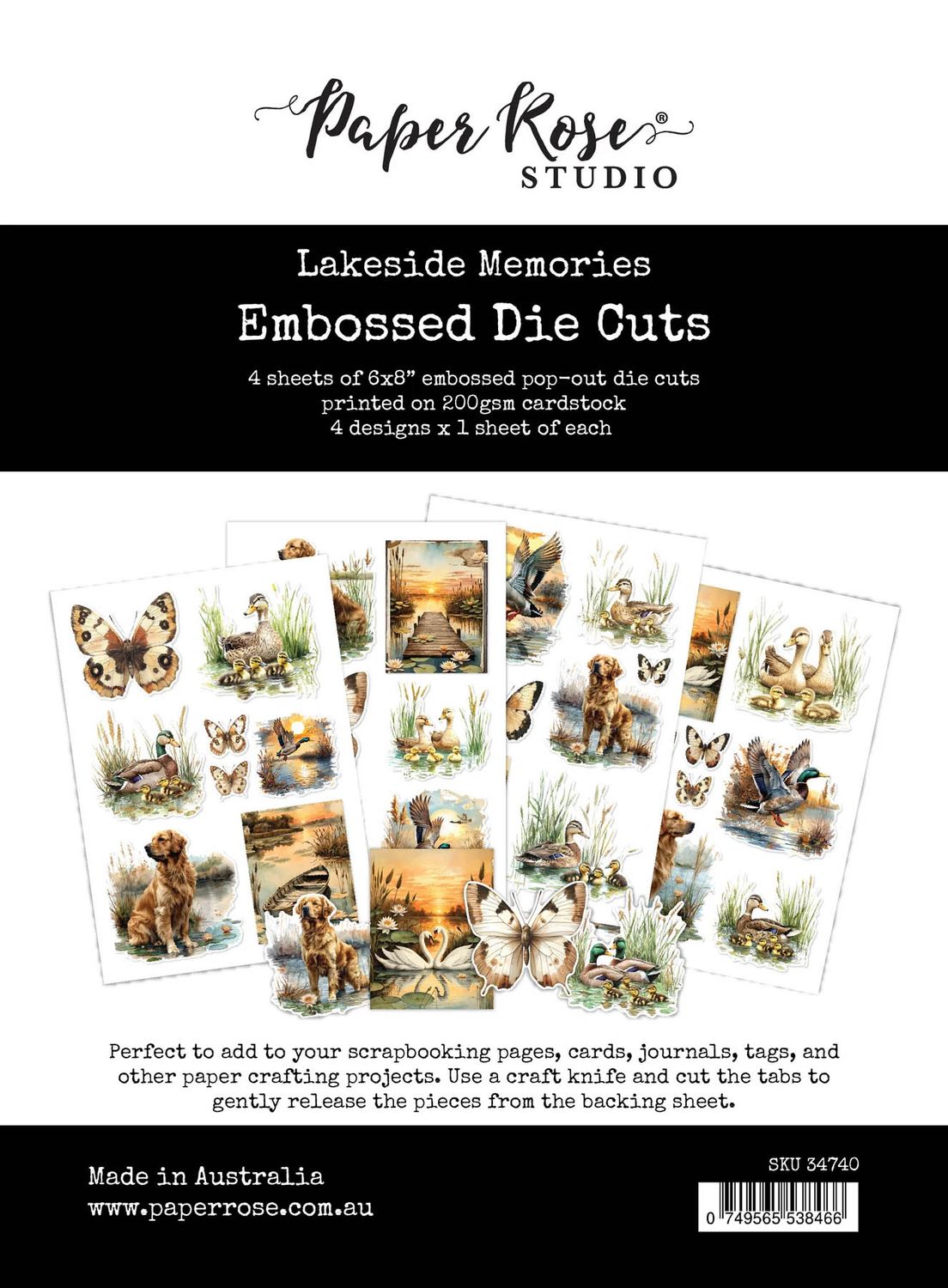Paper Rose - Lakeside Memories - Embossed Die Cuts
