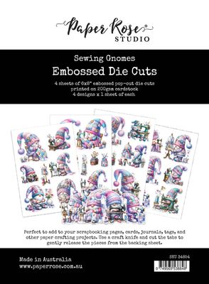 Paper Rose - Embossed Die Cuts - Sewing Gnome