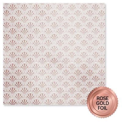 Paper Rose - 12&quot;x12&quot; Paper - Wedding Joy Rose Gold Foil - D