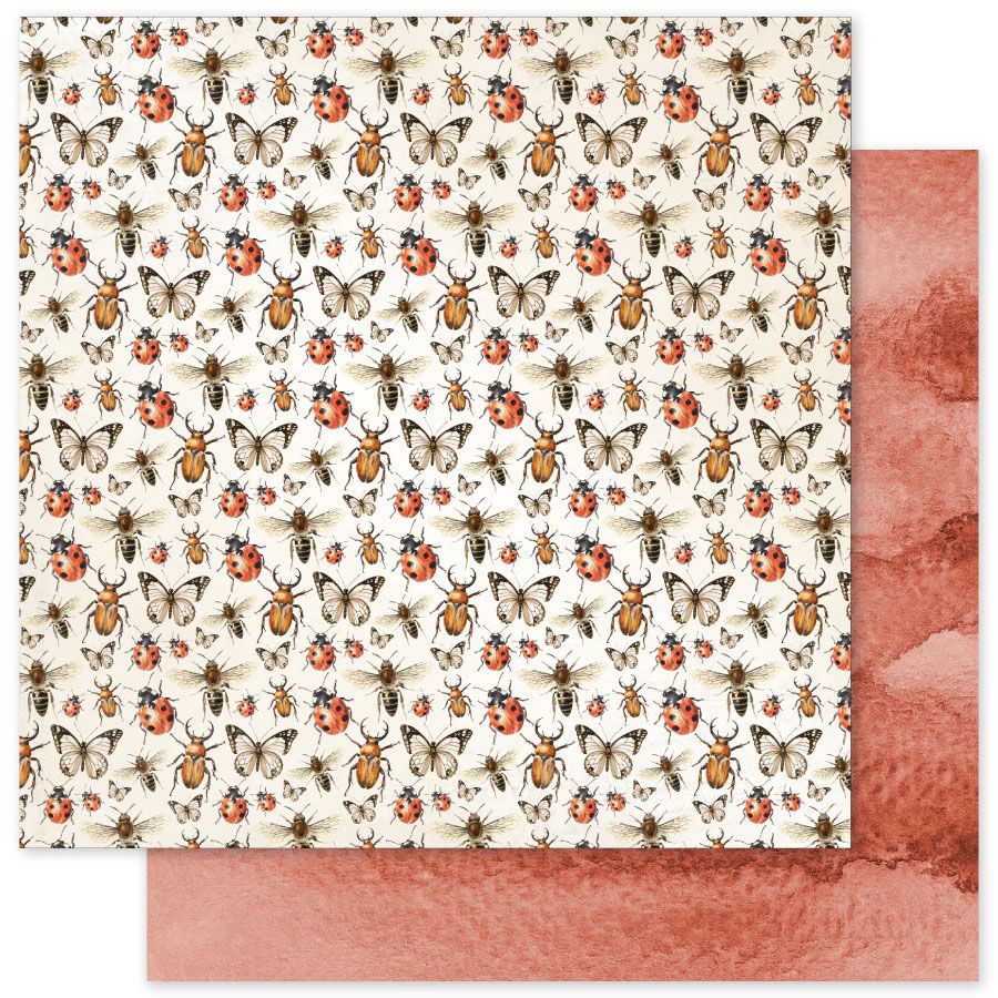 Paper Rose - 12&quot;x12&quot; Double-sided Paper - Poppy Garden - C