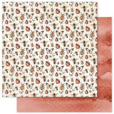 Paper Rose - 12&quot;x12&quot; Double-sided Paper - Poppy Garden - C