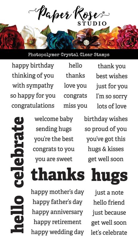 Paper Rose - Clear Stamp Set - Stacked Sentiments - No. 1