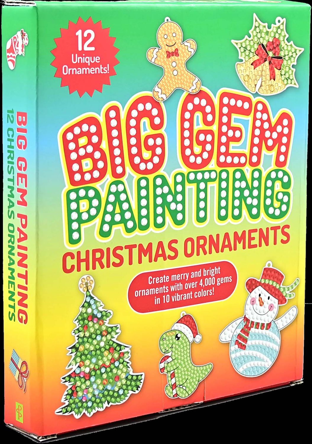 Peter Pauper Press - Big Gem Painting Sticker Kit - Christmas Ornaments