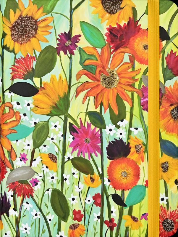 Peter Pauper Press - Lined Journals - 6-1/4&#39;&#39; x 8-1/4&#39;&#39; - Sunflower Dreams
