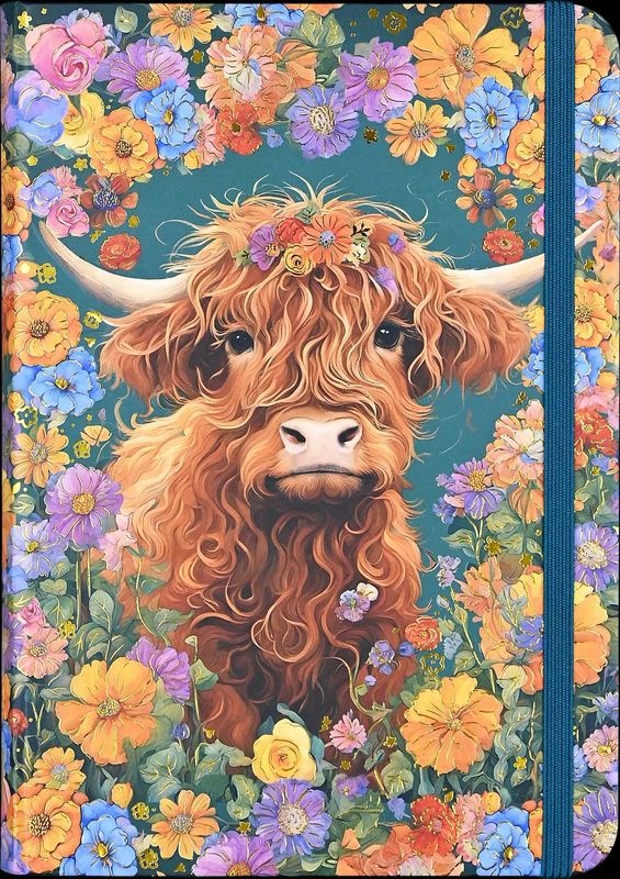 Peter Pauper Press - Lined Journals - 5&#39;&#39; x 7&#39;&#39; - Highland Cow