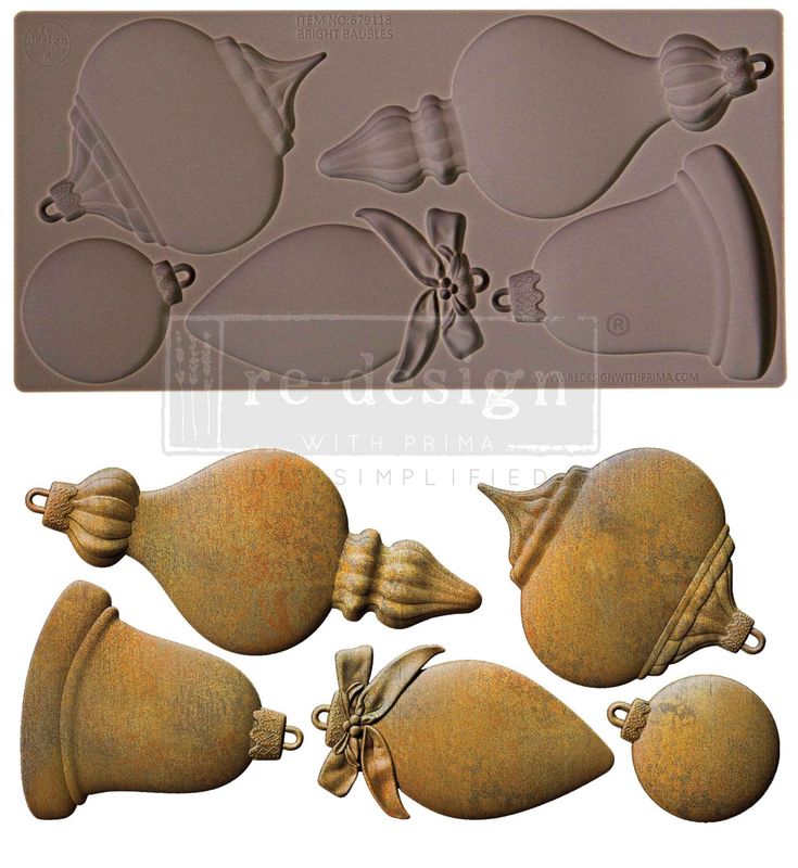 Prima Marketing - Décor Mould - 5&quot;x10&quot; - Bright Baubles
