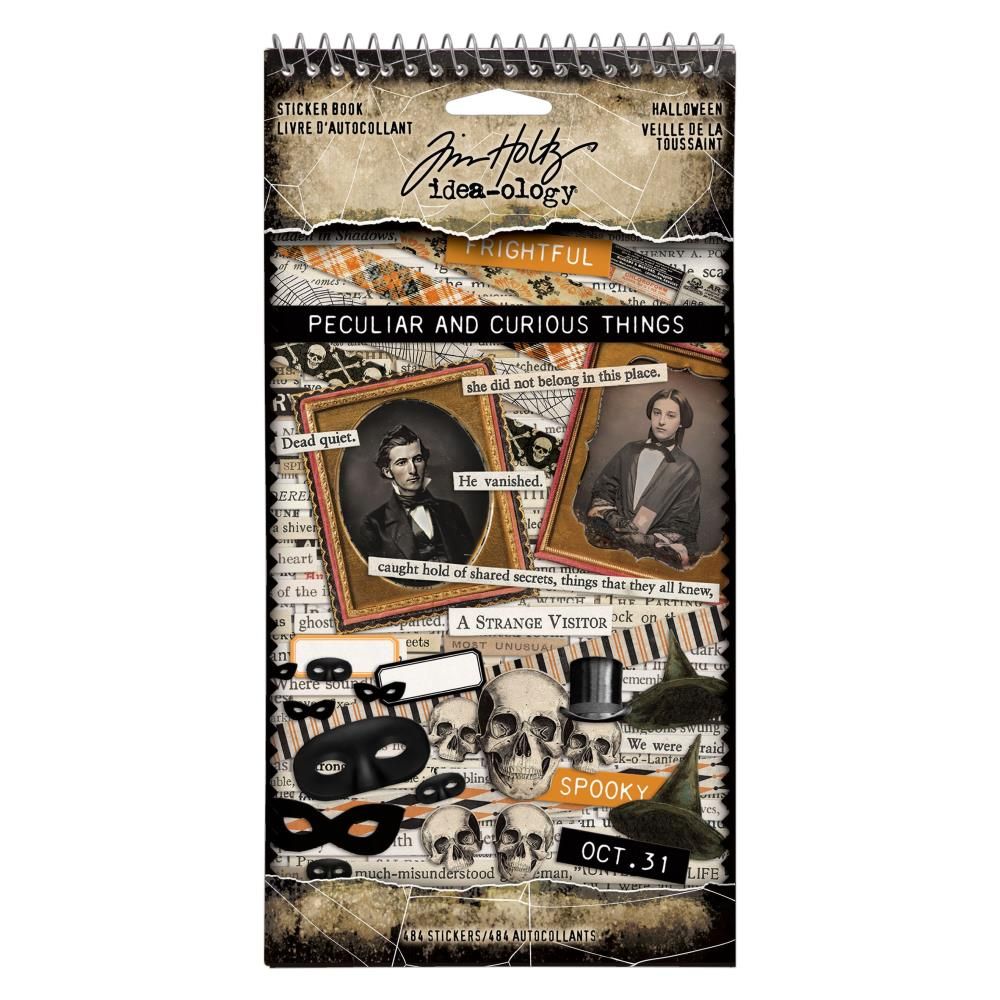 Tim Holtz - Idea-ology - Halloween - Sticker Book - Peculiar And Curious Things