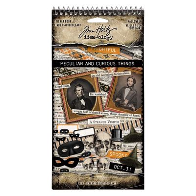 Tim Holtz - Idea-ology - Halloween - Sticker Book - Peculiar And Curious Things