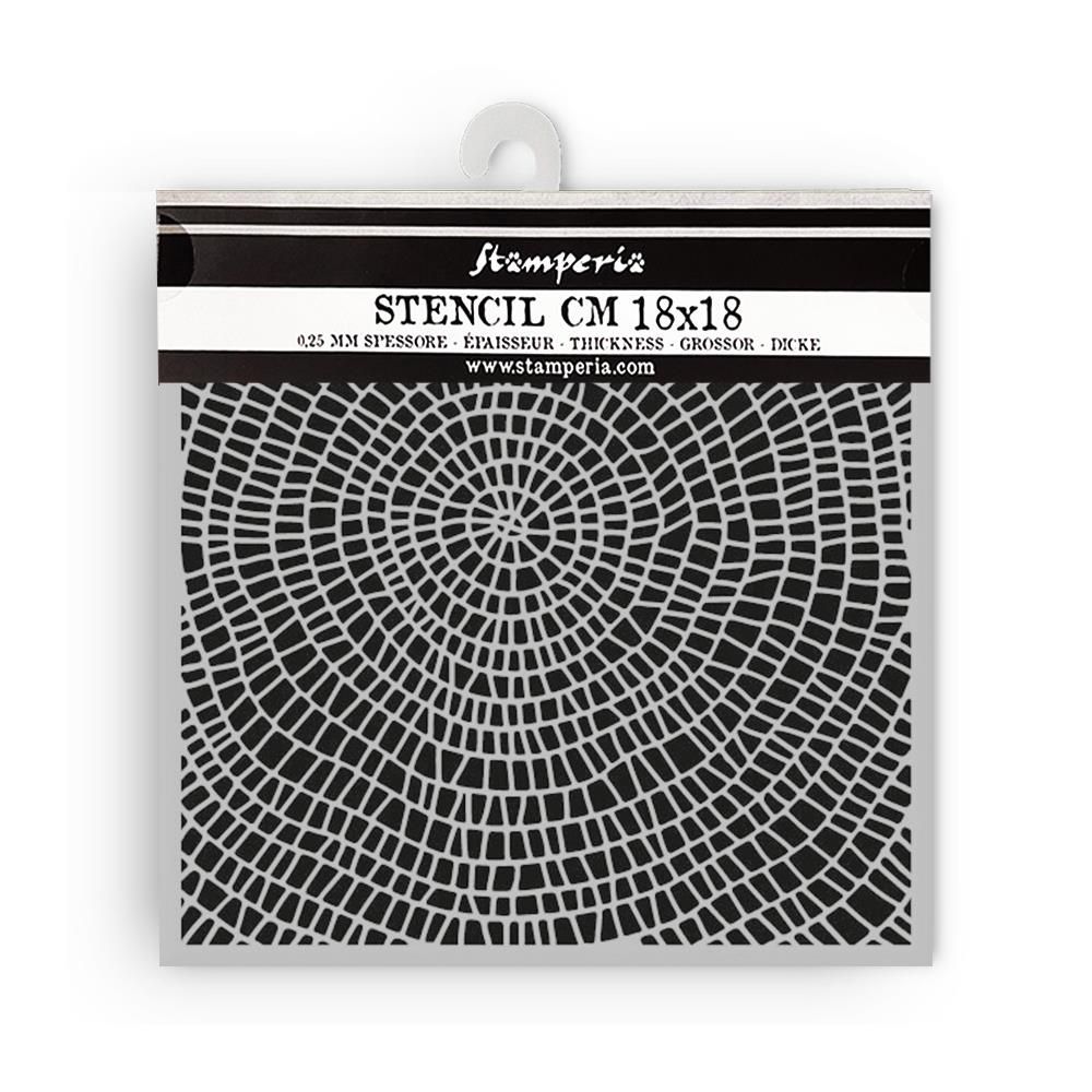 Stamperia - Thick Stencil - 18x18cm - Whispering Woods - Bark Pattern