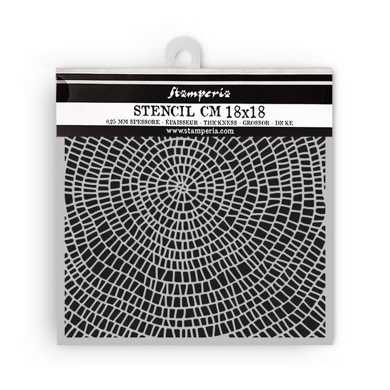 Stamperia - Thick Stencil - 18x18cm - Whispering Woods - Bark Pattern