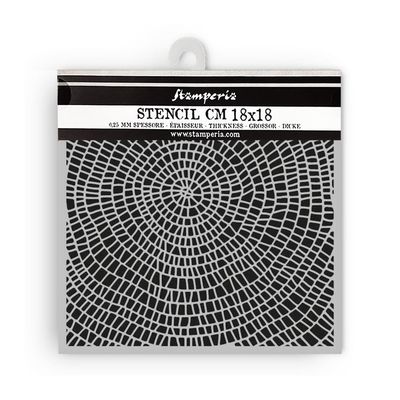 Stamperia - Thick Stencil - 18x18cm - Whispering Woods - Bark Pattern