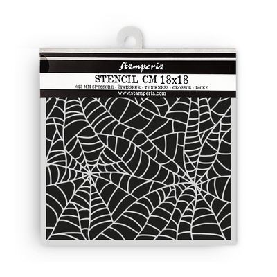 Stamperia - Thick Stencil - 18x18cm - Whispering Woods - Spider Pattern