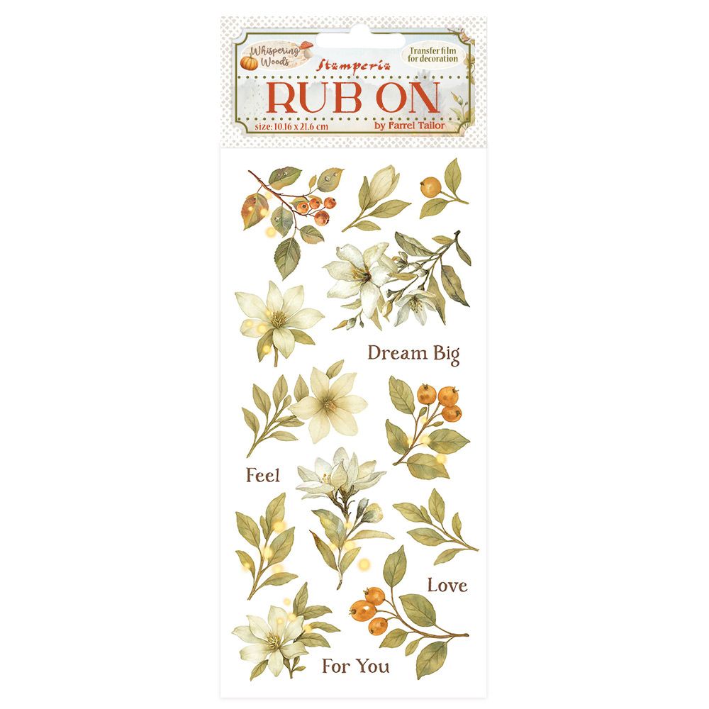 Stamperia - Whispering Woods - Rub-ons - Magnolia