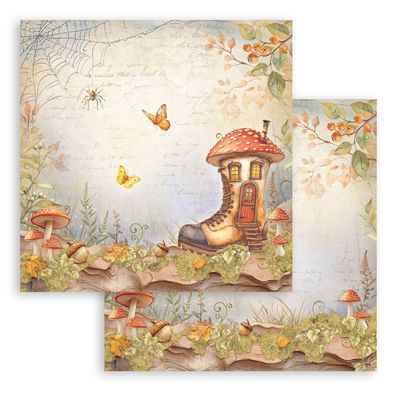 Stamperia - Whispering Woods - 12&quot;x12&quot; Double-sided Paper - Boot&#39;s House