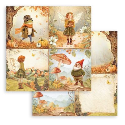 Stamperia - Whispering Woods - 12&quot;x12&quot; Double-sided Paper - 4 Cards