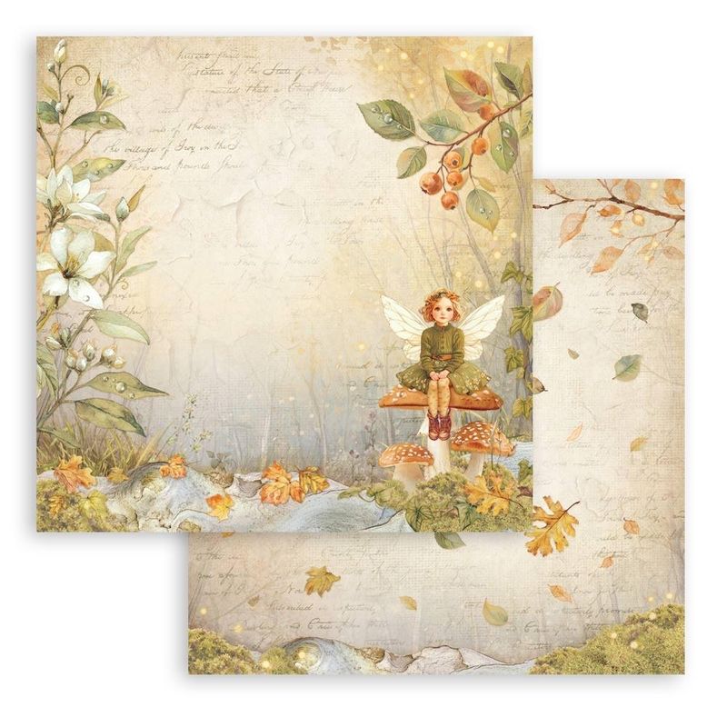 Stamperia - Whispering Woods - 12&quot;x12&quot; Double-sided Paper - Fairy