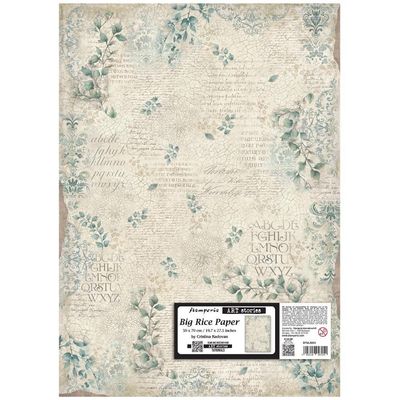 Stamperia - Art Stories - Big Rice Paper - 50x70cm - Leaves Pattern