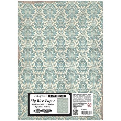 Stamperia - Art Stories - Big Rice Paper - 50x70cm - Damask Pattern