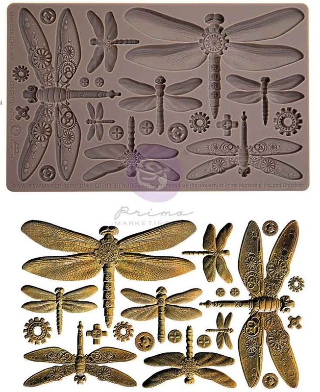 Prima Marketing - Finnabair - 5&quot;x8&quot; Silicone Moulds Machine Dragonflies