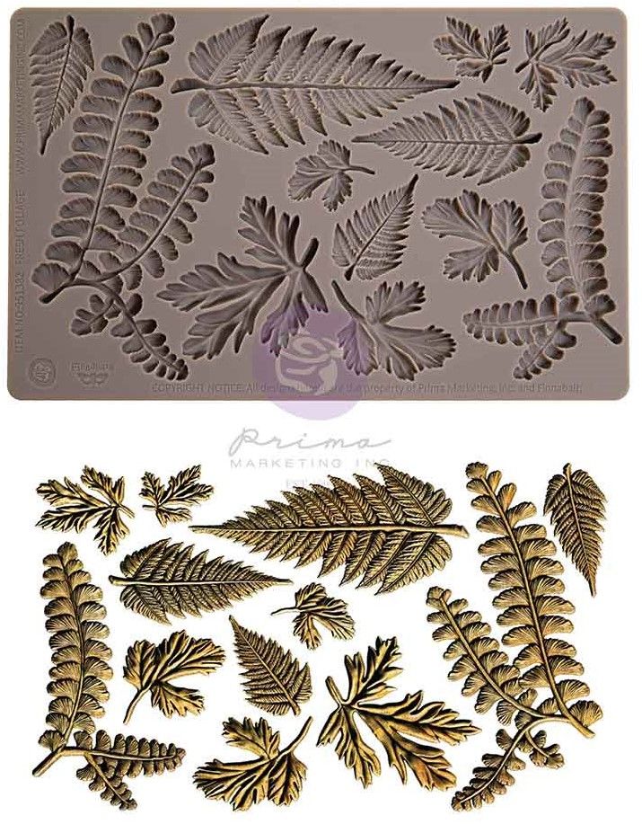 Prima Marketing - Finnabair - 5"x8" Silicone Moulds Fresh Foliage