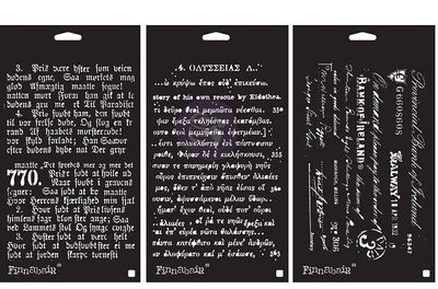 Prima Marketing - Finnabair Limited Edition Stencil Set - Old Pages - 3 Stencils