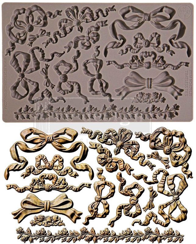 Prima Marketing - Decor - 5&quot;x8&quot; Silicone Moulds  - Timeless Ties