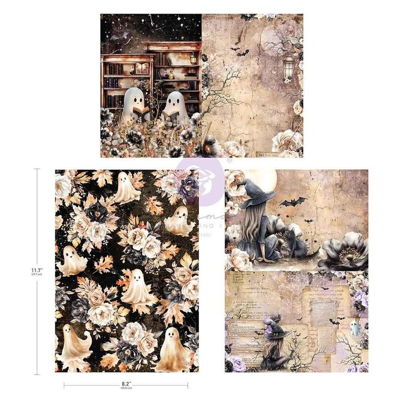 Prima Marketing - Bewitched - Halloween - A4 Decoupage Tissue Sheets