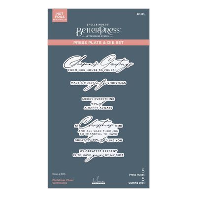 Spellbinders - Betterpress Hotfoil and Die Set - Christmas Cheer Sentiments