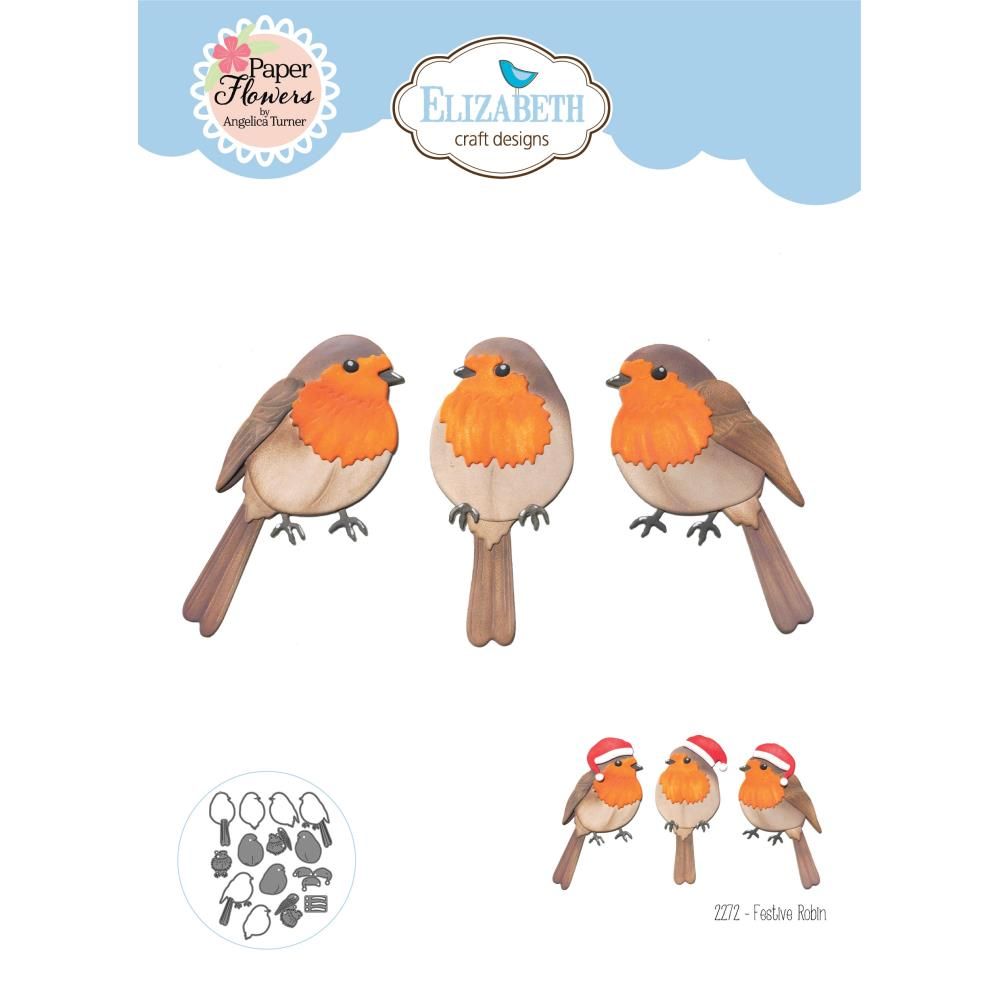 Elizabeth Craft Designs - Metal Die Set - Festive Robin