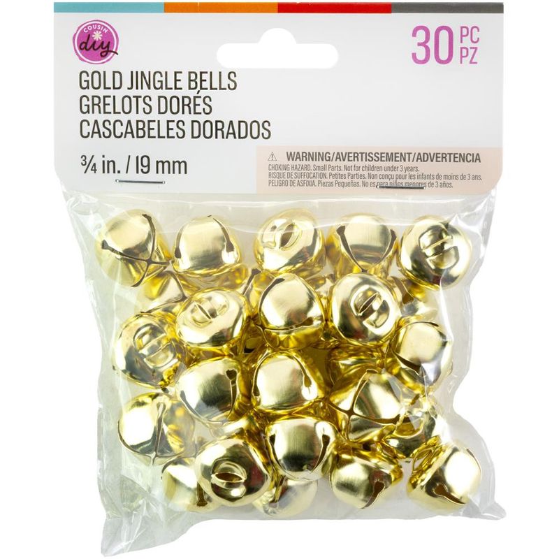 Cousins - Jingle Bells - Gold - 3/4"